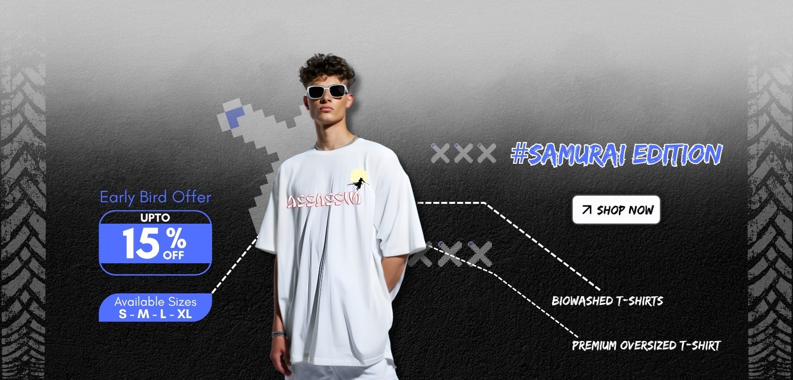 Dstagx Samurai Edition Premium Oversized T-Shirt Desktop Image