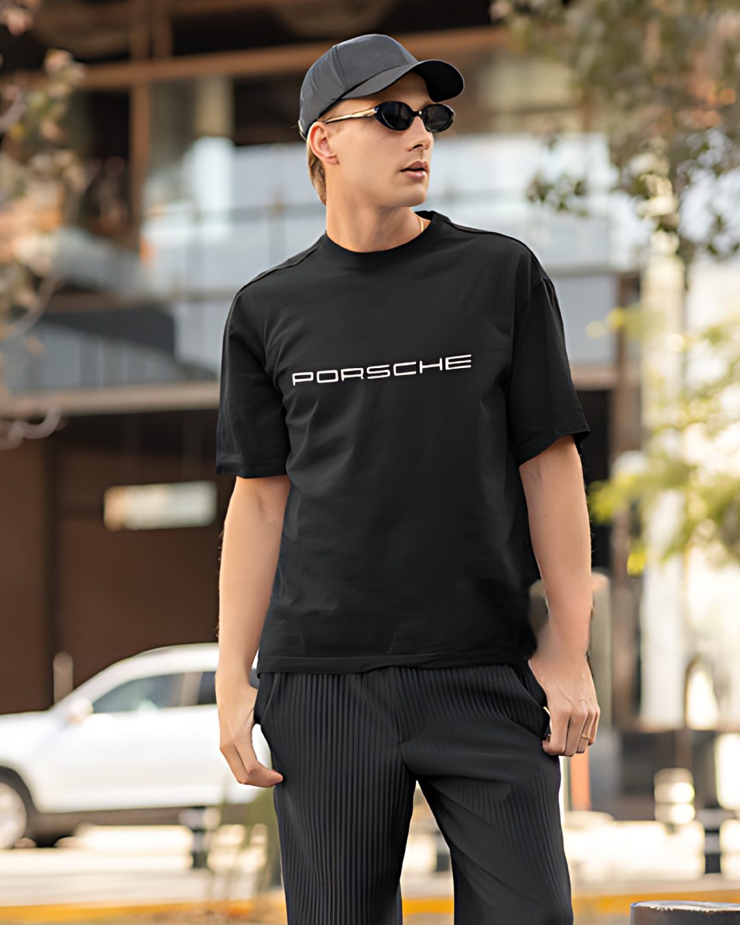 Porsche Premium Oversized T-Shirts Front