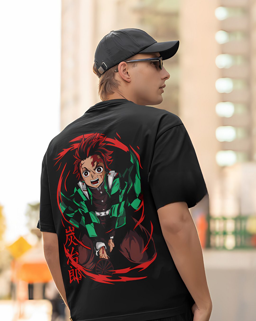 Tanjiro Premium Oversized T-Shirts Black