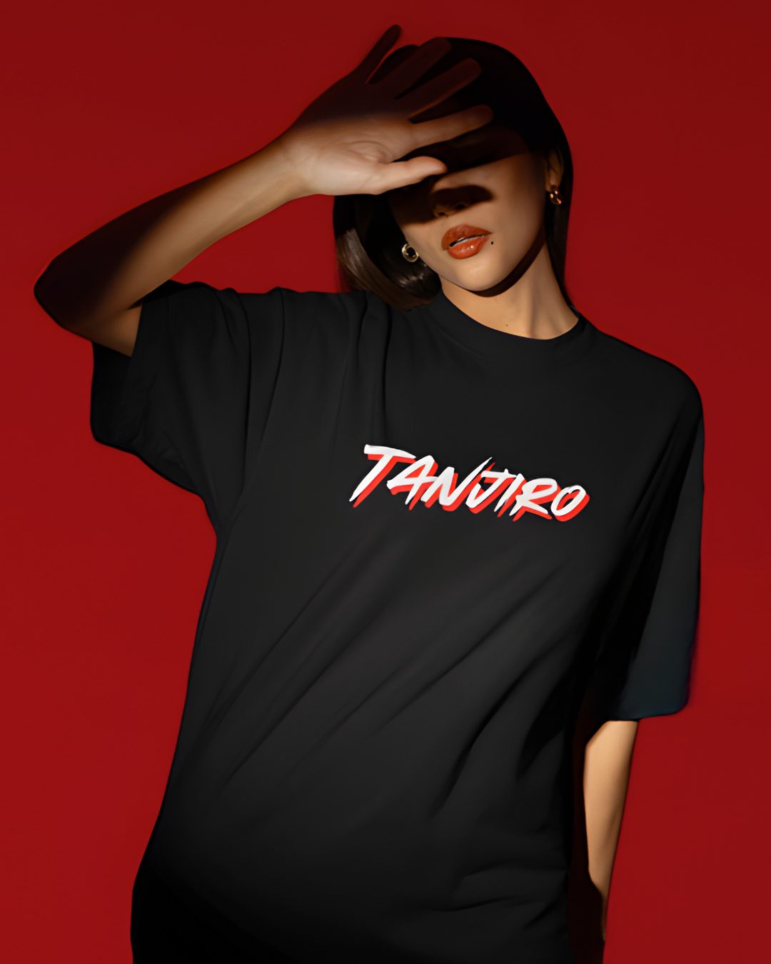 Tanjiro Premium Oversized T-Shirts Front