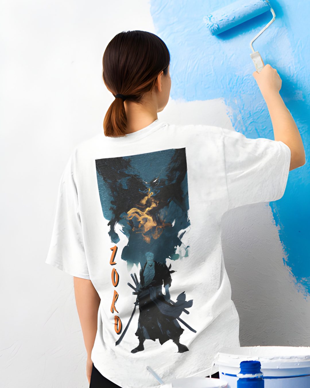 Zoro Premium Oversized T-Shirts White