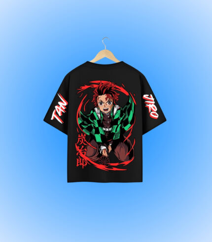 Tanjiro Oversized T-Shirt Backside Image
