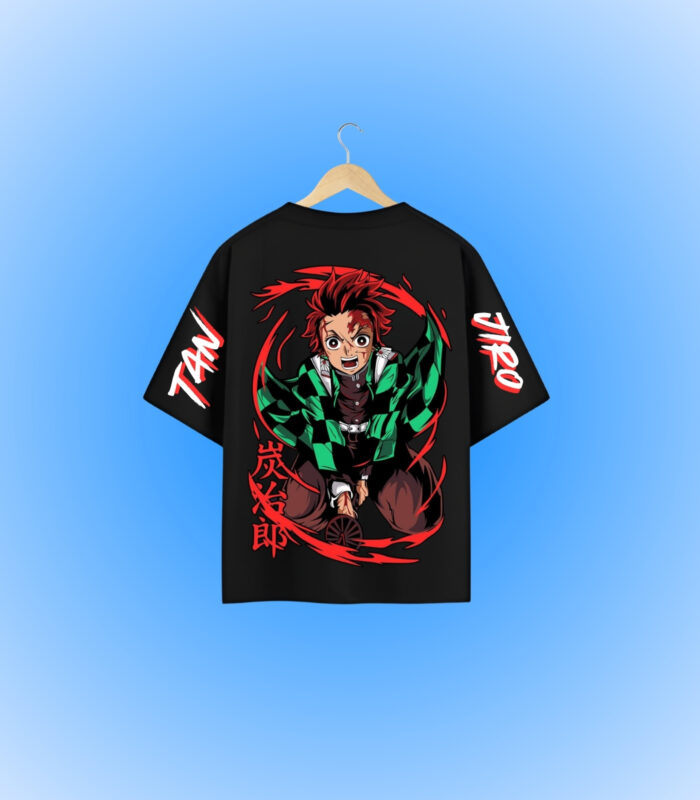 Tanjiro Oversized T-Shirt Backside Image