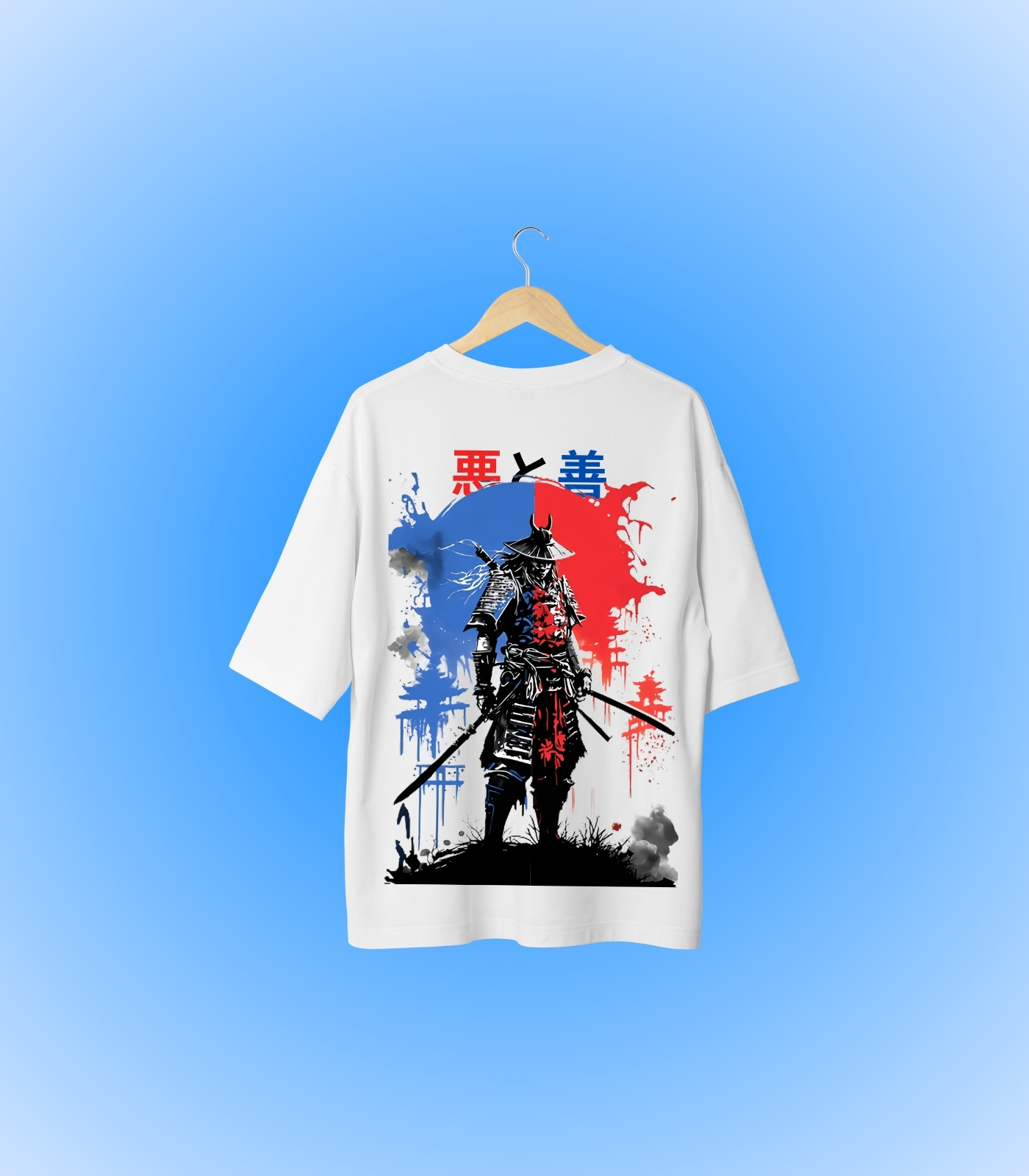 4 Assassin Oversized T-Shirt Backside Image