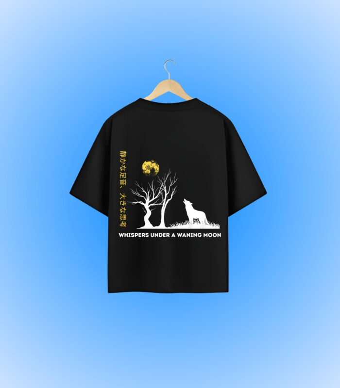 Moon Watcher Oversized T-Shirt Backside Image