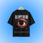All Eyes On Me Oversized T-Shirt Backside Design