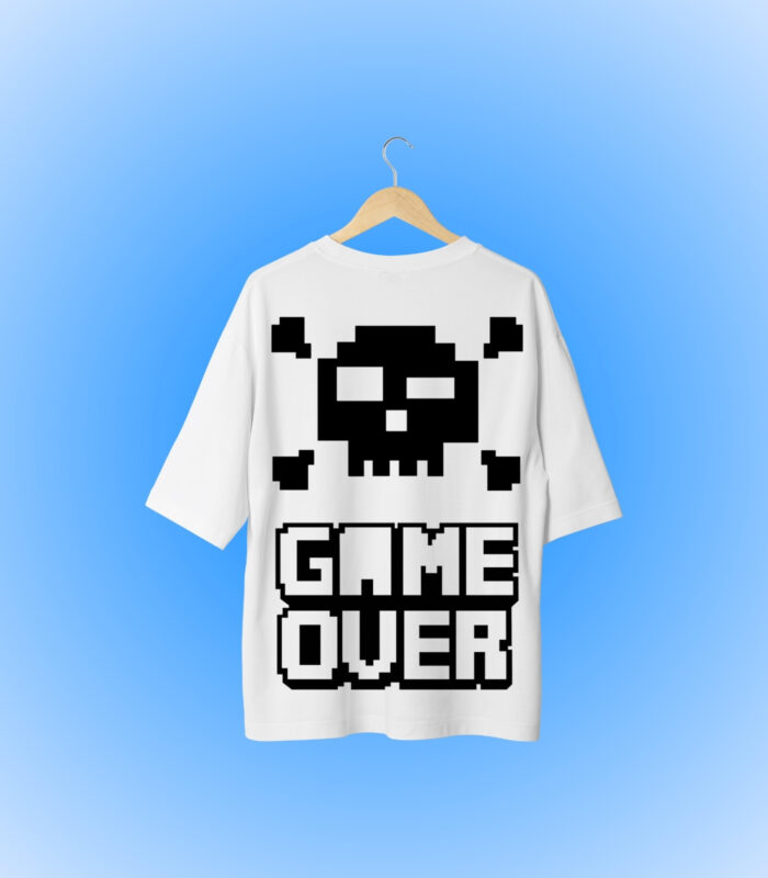 Game Over Oversized T-Shirt Backside Design