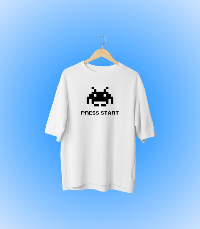 Game Over Oversized T-Shirt Frontside Design
