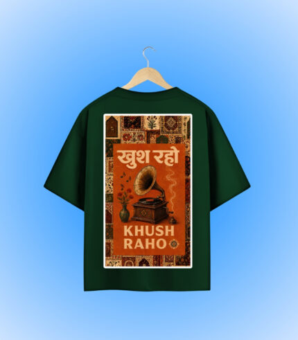 Khush Raho Oversized T-Shirt Backside Design