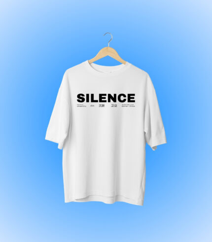 Silence Oversized T-Shirt Frontside Design
