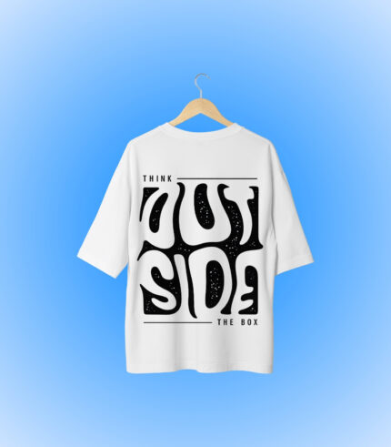 Think Outside The Box Oversized T-Shirt Backside Design