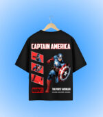 Marvel Captain America Oversized T-Shirt Backside Design