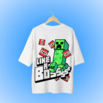 Minecraft Oversized T-Shirt Backside Image