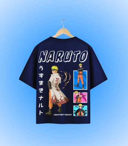 Naruto Uzumaki Oversized T-Shirt Backside Design